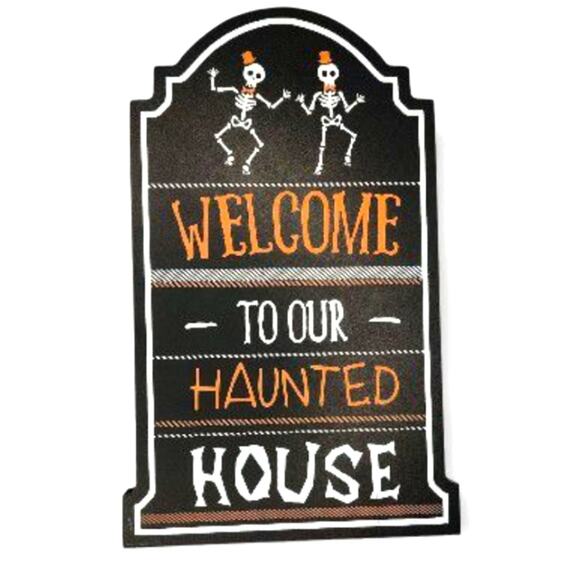 Michaels Other - Dancing Skeletons Welcome to Our Haunted House Tombstone Decor